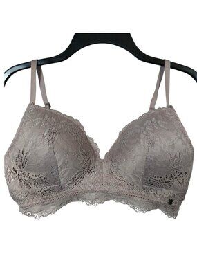 Lucky Brand Bra Lined Lace Wireless Adjustable Women’s Size 36C